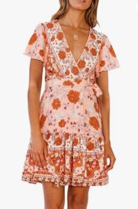 Summer boho dress is one of our top picks as the best travel dresses available on Amazon right now.