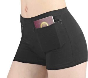 An underwear with a secret pocket to hide your money when travelling