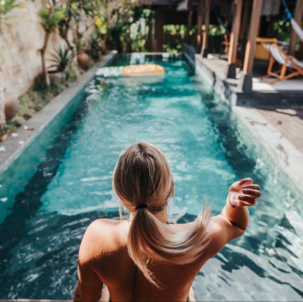 Private pool of a villa in Bali