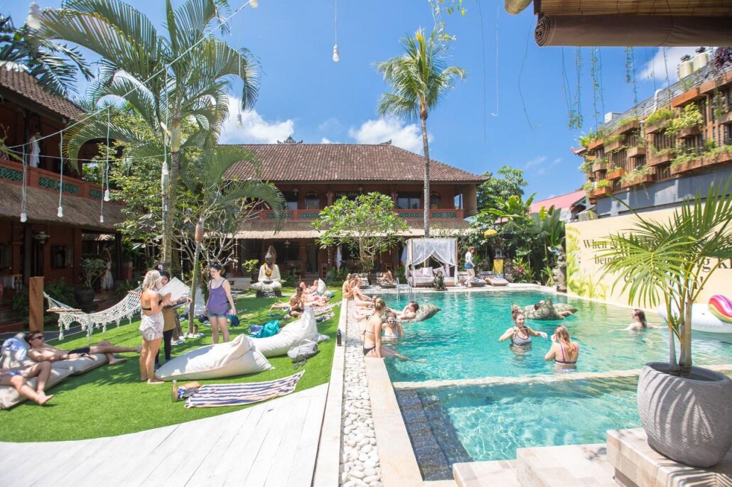 Pool at Puri Garden Hotel and Hostel in Ubud Bali