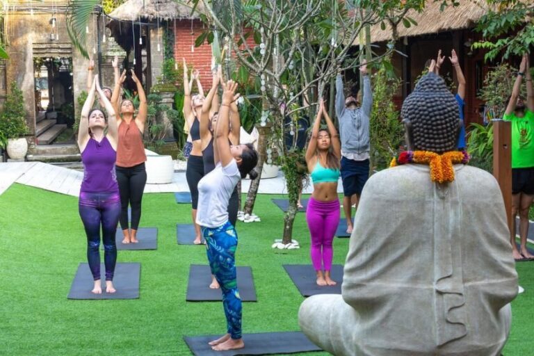 Puri Garden Hotel and Hostel has yoga sessions available which you can join for free.