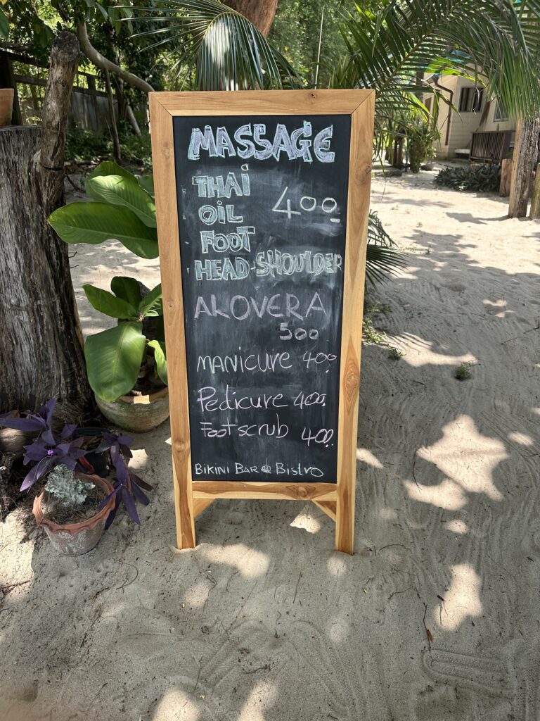 Services available at Samui Haus.