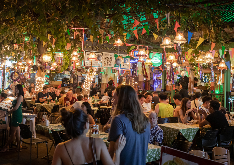 Food stalls where locals eat